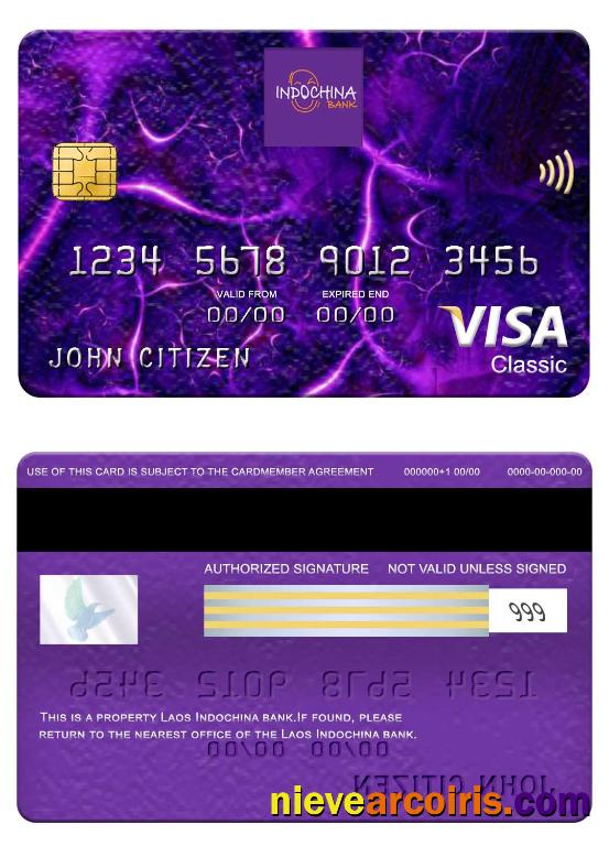 Laos Indochina Bank visa classic card